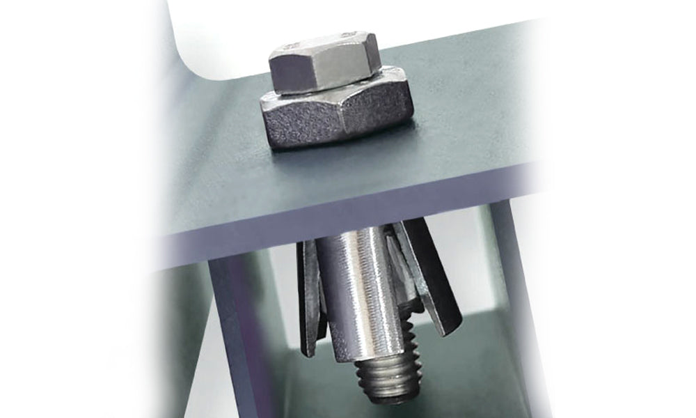 Box Bolt affixed to box frame.