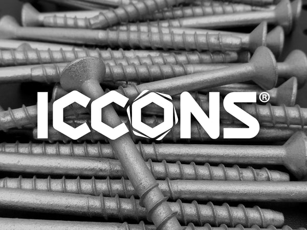 Sesto Fasteners ICCONS partnership with screwbolts arranged in background.