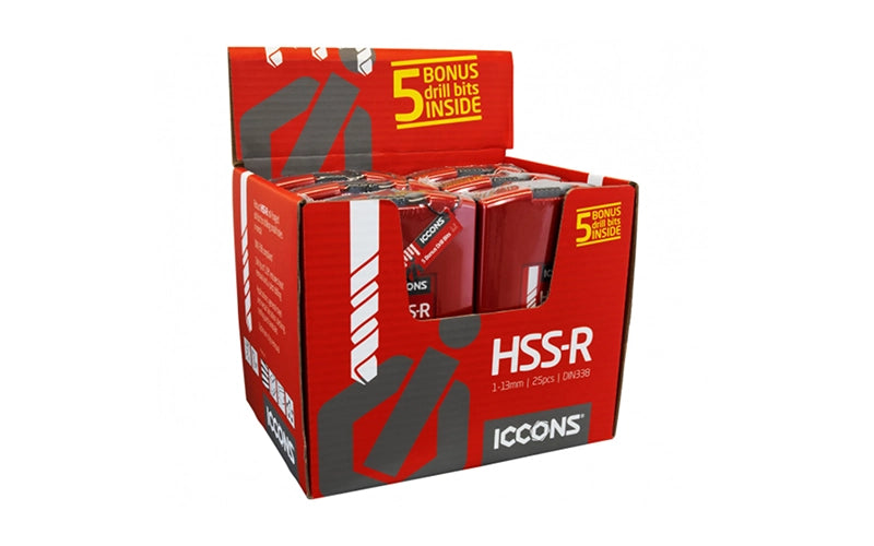 ICCONS HSS-R Twist Drill Kit 25 Pce - For Metal