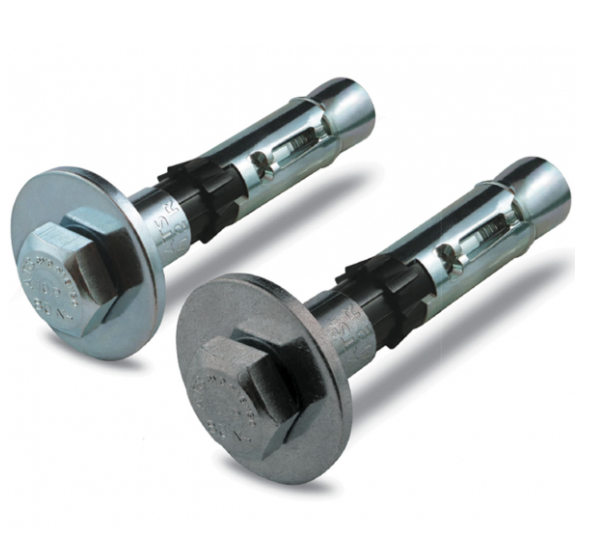 Zinc and Galvanised large washer ATS evo seismic safety bolt for use in concrete - C1 - C2