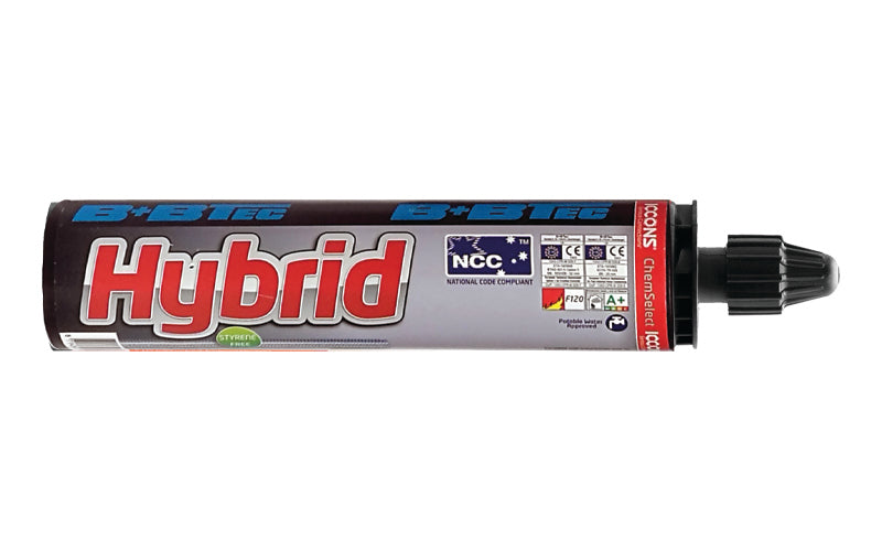 BIS-HY280 seismic hybrid concrete adhesive anchor for use in concrete with a chemical anchor