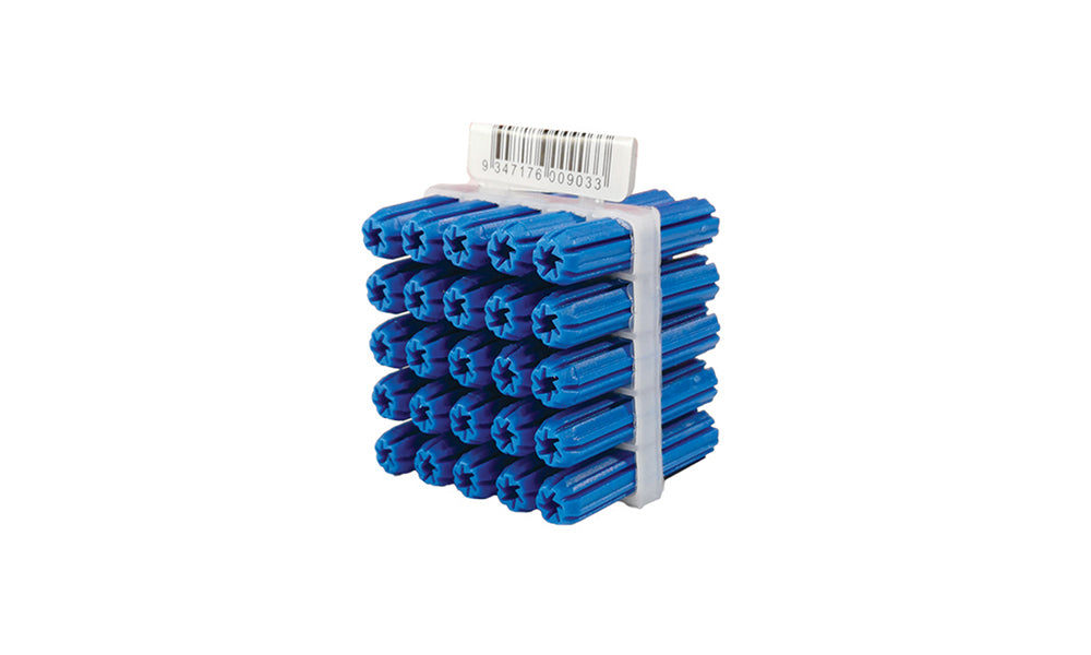 PCVR PVC drywall fixing plug side image.
