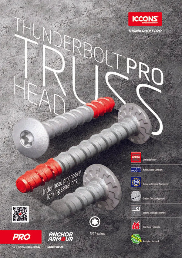 ICCONS Thunderbolt Pro Truss Head catalogue head page.