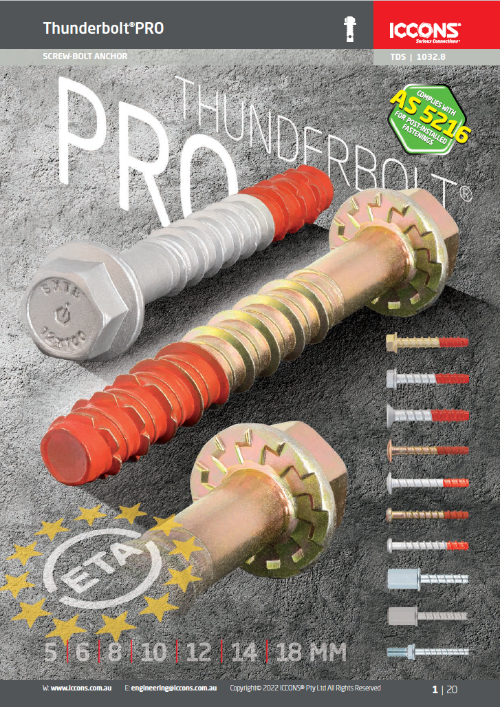 ICCONS Thunderbolt Pro Catalogue front page.