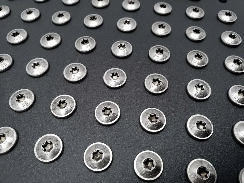 ICCONS Torx Screw Bolts arranged in a grid pattern.  
