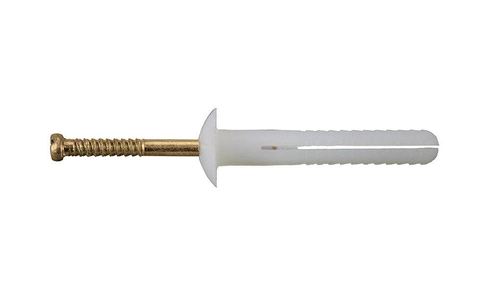 Nylon Nail in Anchor - Mushroom Head Zinc