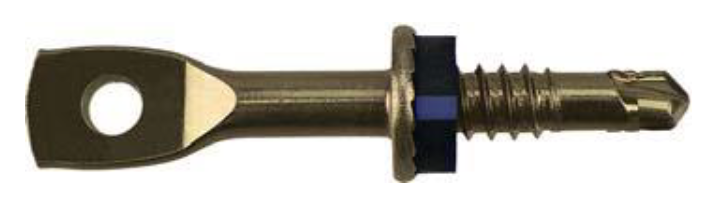 ICCONS eyelet purlin screw used for attaching tie wire systems. 