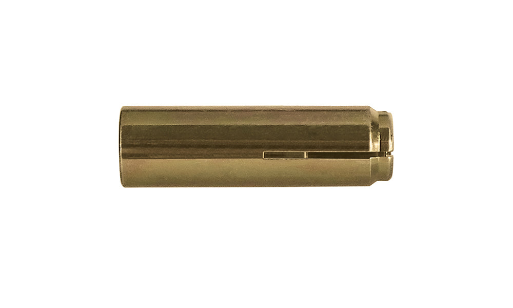 DM Dro[p in concrete anchor in zinc finish, side profile image. 
