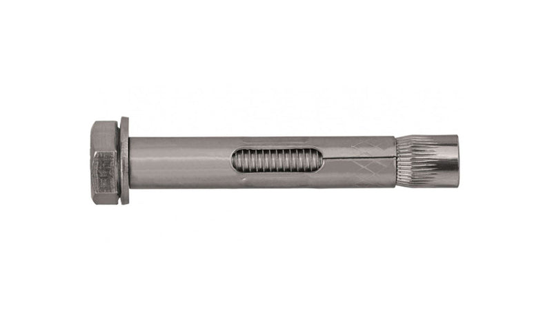 SAF10045 is a flush head, stainless steel sleeve anchor made for fastening to concrete - commonly known as a dynabolt