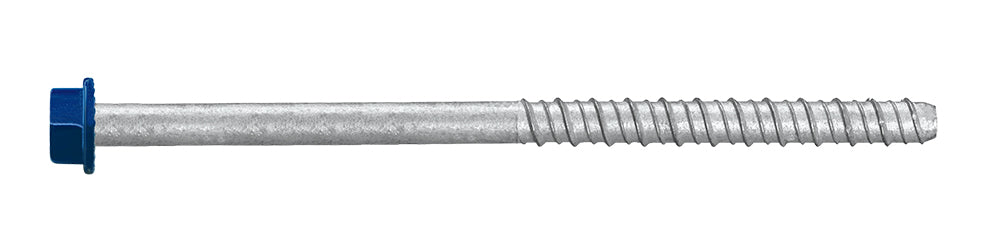 Blue head 10 x 200 galvanised screwbolt for bottom plate anchoring 