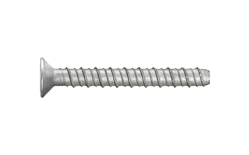 The thunderbolt pro screwbolt is a galvanised concrete anchor with a countersunk head and torx drive - commonly known as a dynabolt or excalibur bolt