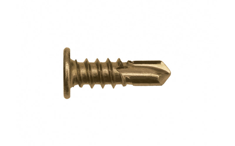 Self Drilling Flathead screw for drilling into steel in zinc.